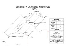 4m length X 4m width Χ 2.50m height (1 1/2